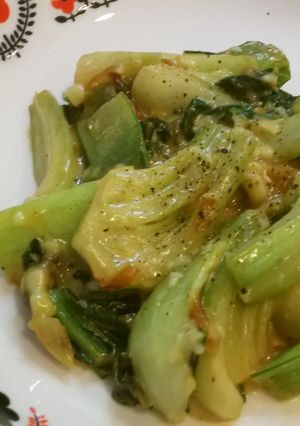 簡単！５分❀青梗菜のチーズ炒め-レシピのメイン写真