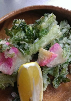 かまぼこと大根の葉っぱの天ぷら-レシピのメイン写真