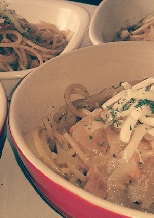 ツナとベーコンのカレースープパスタ-レシピのメイン写真