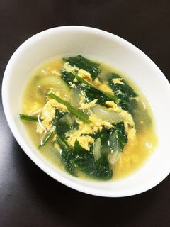 ほうれん草と卵スープ-レシピのメイン写真