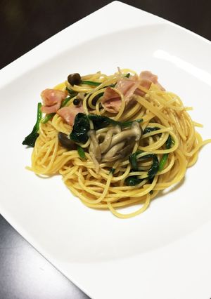 ランチ！ほうれん草のさっぱり和風パスタ-レシピのメイン写真