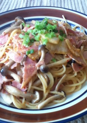 ベーコンとキムチのクリームパスタ-レシピのメイン写真