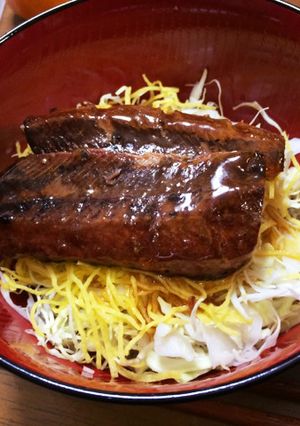 サバ缶で超簡単！味付けいらずの蒲焼き丼-レシピのメイン写真