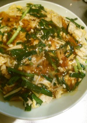 えのき、にら、鶏ひき肉のかに玉風-レシピのメイン写真