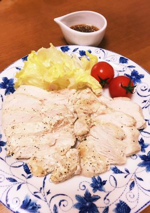レンジで！鶏胸肉のマヨガーリック蒸し-レシピのメイン写真