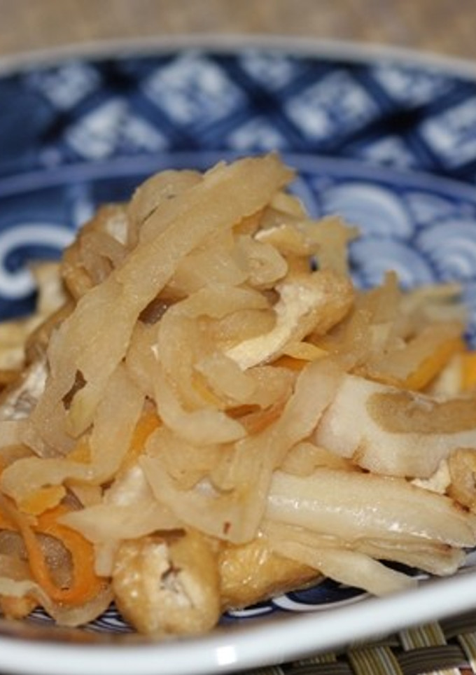 切り干し大根*蓮根と油揚げの炒め煮*-レシピのメイン写真