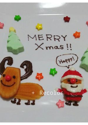 市販のおやつで可愛いクリスマスプレート-レシピのメイン写真