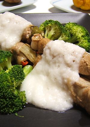 豚肉の野菜巻き山芋がけ-レシピのメイン写真
