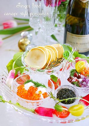 パーティおもてなしにブリニ＊パンケーキ-レシピのメイン写真