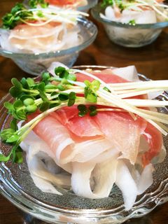 生ハムと大根のサラダ。簡単!おつまみにも-レシピのメイン写真