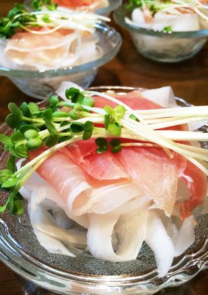 生ハムと大根のサラダ。簡単!おつまみにも-レシピのメイン写真