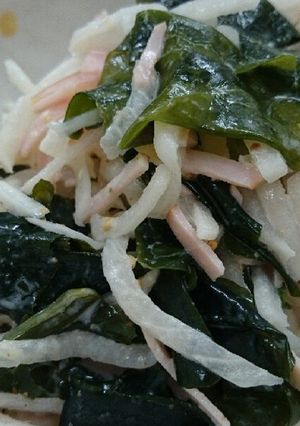 大根とワカメDe♬マヨ昆布ポン酢和え-レシピのメイン写真