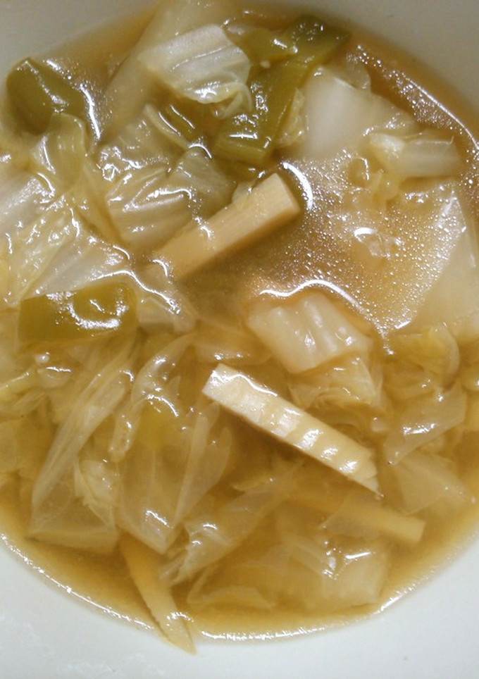 白菜 筍 ピーマンの オイスター スープ-レシピのメイン写真