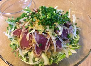 野菜たっぷり☆鰹のたたきサラダ仕立て-レシピのメイン写真