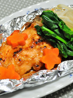 鮭の味噌ホイル焼き-レシピのメイン写真
