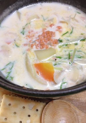 鮭フレークで★北欧風サーモンスープ-レシピのメイン写真