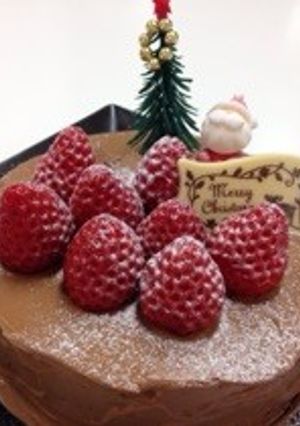 生チョコクリームのクリスマスケーキ-レシピのメイン写真