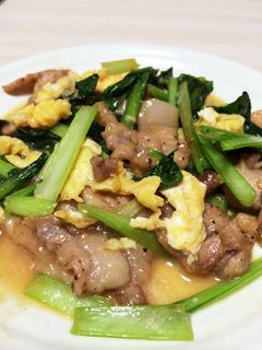 小松菜と豚肉の中華炒め-レシピのメイン写真