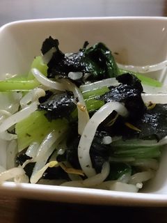 簡単!モヤシと海苔の和え物 ナムル風-レシピのメイン写真