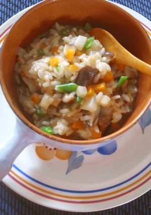 冬野菜と干し椎茸の優すぃ味リゾット-レシピのメイン写真