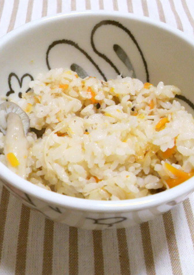 人参ときのこの炊き込みご飯-レシピのメイン写真