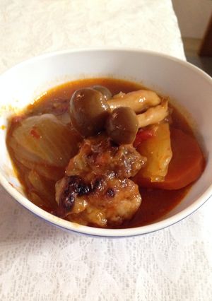 圧力鍋で簡単☆あったかチキンのトマト煮-レシピのメイン写真
