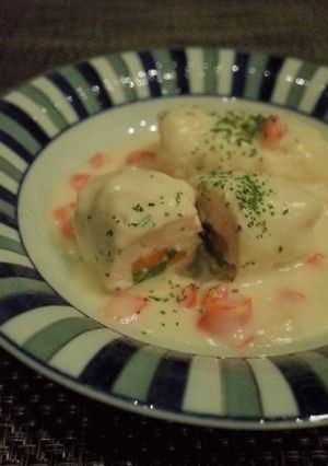 ささみロールのクリーム煮-レシピのメイン写真