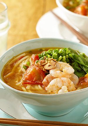 「トマトカレーうどん」でポカポカ！-レシピのメイン写真