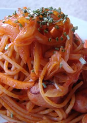 子供が野菜を食べるスパゲティ-レシピのメイン写真