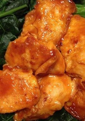 ほうれん草と鶏肉のケチャップ炒め-レシピのメイン写真
