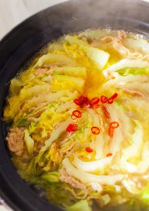 鶏味塩 de 豚肉と白菜のミルフィーユ鍋-レシピのメイン写真