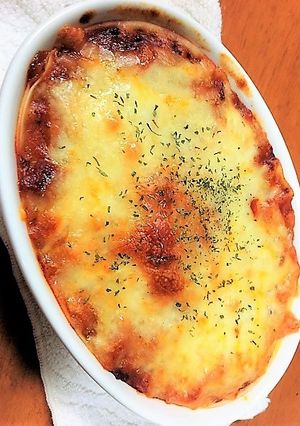 餃子の皮とレトルトソースで簡単ラザニア♡-レシピのメイン写真
