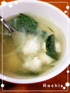 ほうれん草と鶏ササミのスープ♡-レシピのメイン写真
