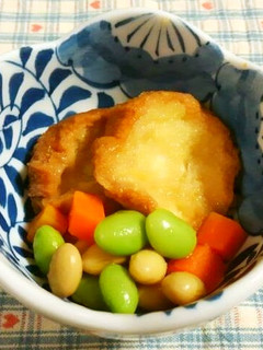 仙台麩(油麩)と大豆・枝豆の煮物♪-レシピのメイン写真