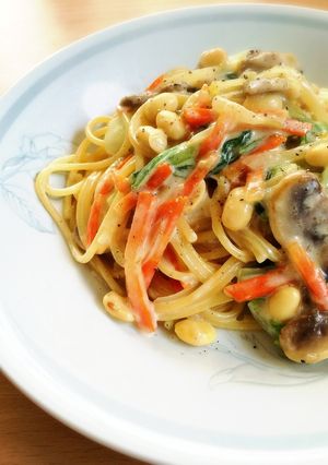 白菜と大豆のクリームパスタ-レシピのメイン写真
