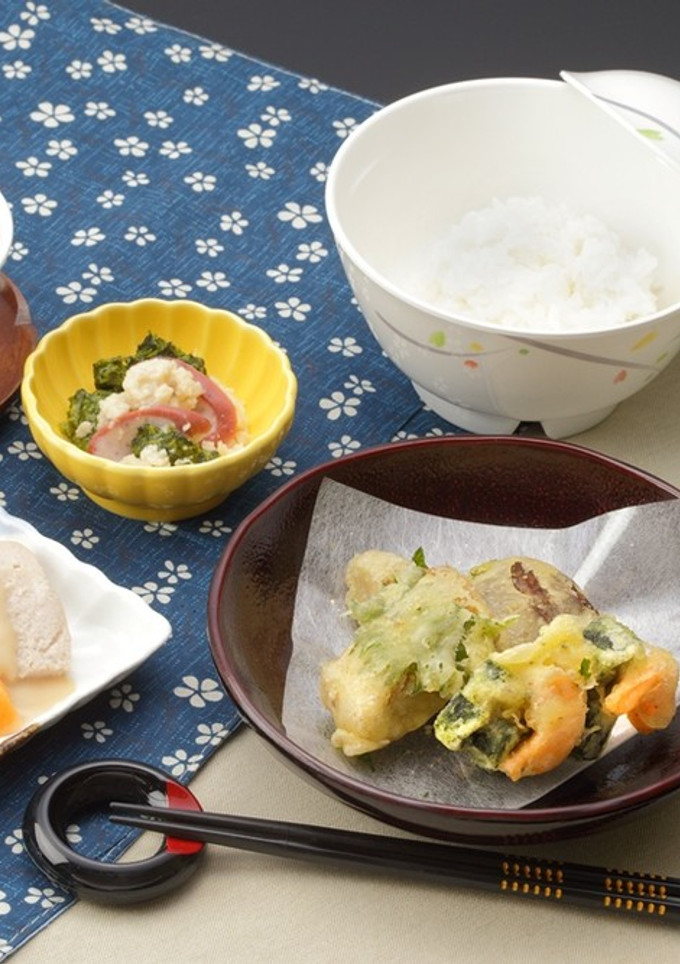 介護食　やわらか天ぷら定食-レシピのメイン写真