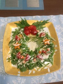 クリスマスリース サラダ-レシピのメイン写真