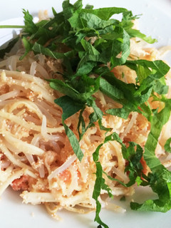 ダイエットに☆しらたきで明太子パスタ♡-レシピのメイン写真