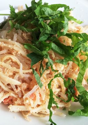 ダイエットに☆しらたきで明太子パスタ♡-レシピのメイン写真