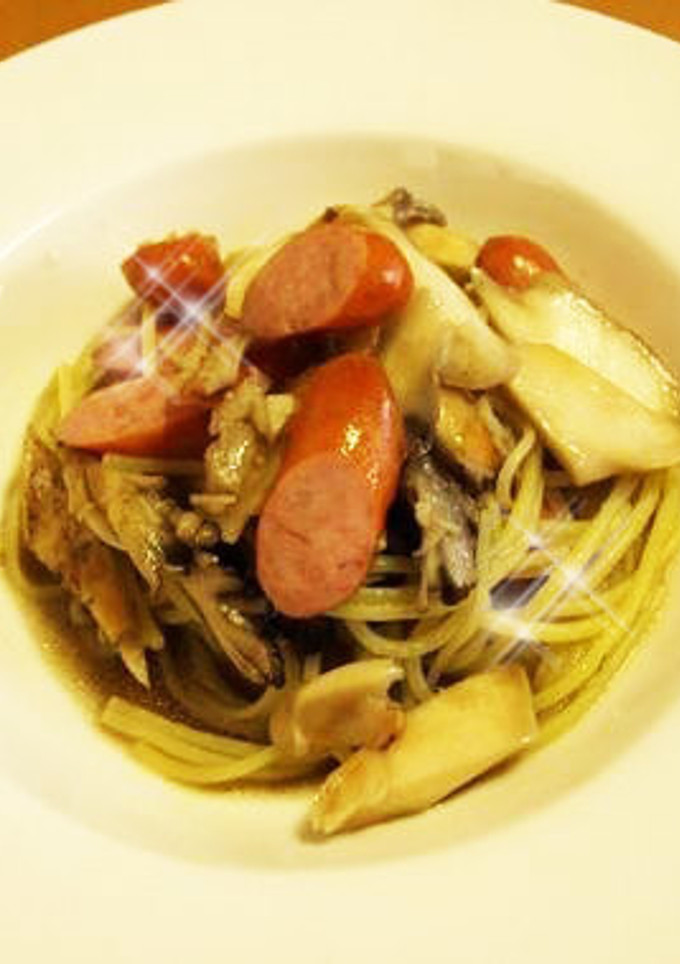 こぶ茶を使った和風パスタ-レシピのメイン写真