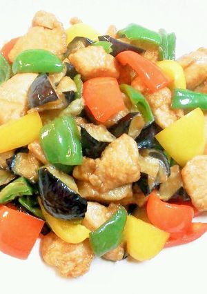 大好きな唐揚げ♡カラフル夏野菜の甘酢炒め-レシピのメイン写真