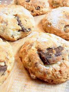 ホットケーキmixでチョコバナナスコーン-レシピのメイン写真