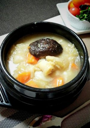 手羽元キャベツとお餅の煮込み-レシピのメイン写真