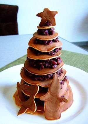 『和風』クリスマス☆どら焼きツリー！-レシピのメイン写真