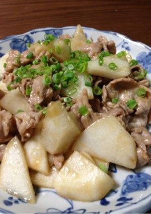 かぶと豚コマの炒めもの-レシピのメイン写真