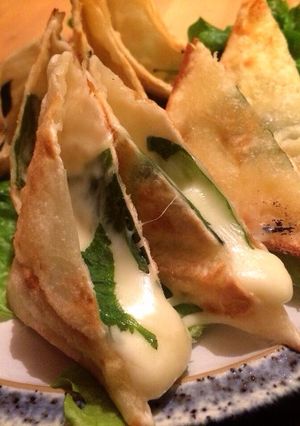 餃子の皮で!大葉のとろ〜りチーズ揚げ-レシピのメイン写真