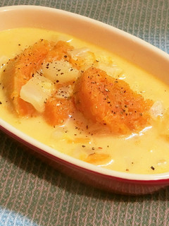鶴首かぼちゃと白菜のクリームチーズスープ-レシピのメイン写真
