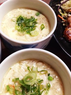 簡単フライパンでかにカマとえのき茶碗蒸し-レシピのメイン写真