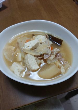簡単!!おでんの残りで美味しい豚汁!!-レシピのメイン写真