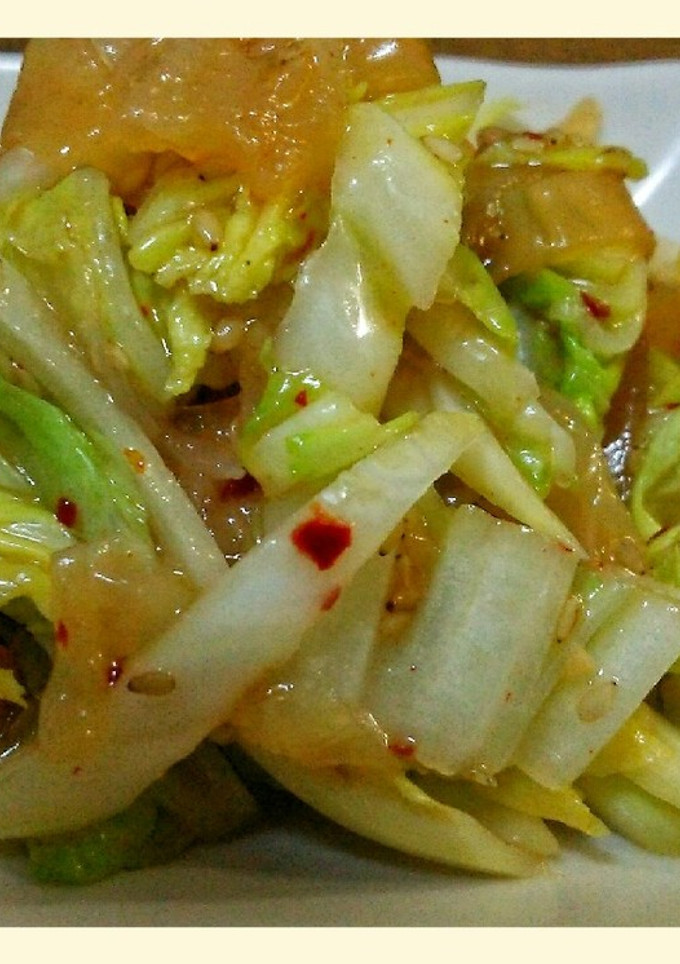 シンプル過ぎる！白菜と中華くらげの和え物-レシピのメイン写真